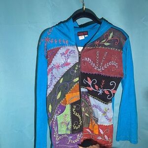 Rising Tide Multicolor Embroidered Hoodie